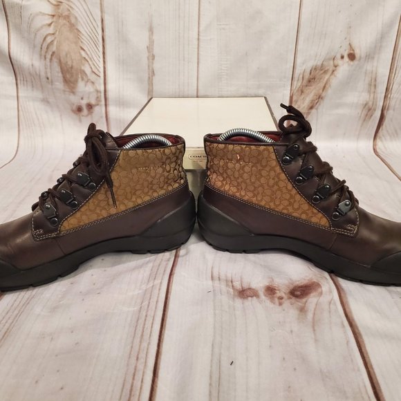 Coach Dyanne Leather Ankle Boot, 7.5, Brown/Tan - Picture 5 of 10